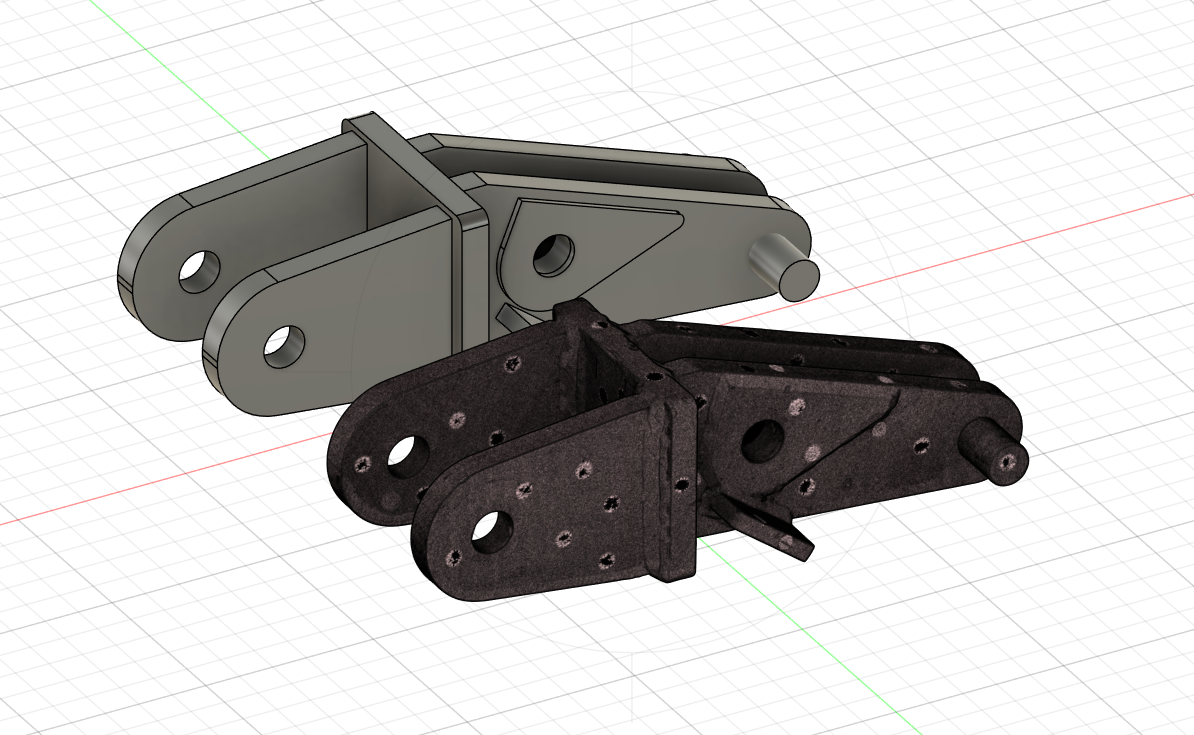 Reverse Engineering: CAD-Rekonstruktion Metallschwinge